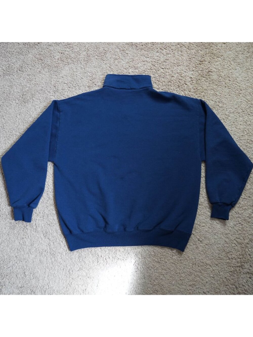 Y2K Jerzees Firefighter EMS Sweatshirt Mens XL Blue 1/4 Zip Long Sleeve Vintage - Picture 2 of 9